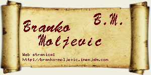 Branko Moljević vizit kartica
